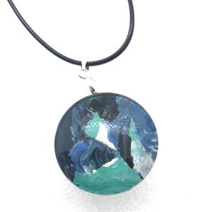 Statement Snap pendant with handmade 30mm snap SJ30 simple round Style Dot fit